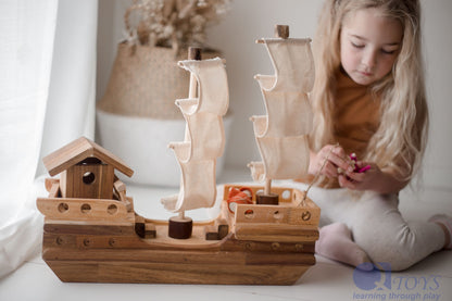 Wooden Pirate Ship | Imaginative Small World Play