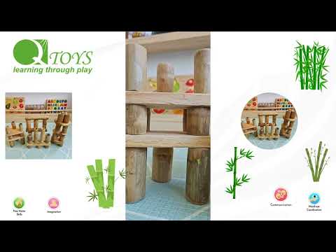 Bamboo Building Set with Houses – 40 Piece