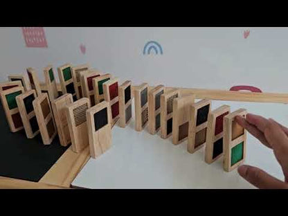 Sensory Domino Set | Wooden Tactile Matching & Learning Game